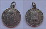 Niederlande 1/2 Gulden, mit Hänger William II. -