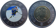 Kanada 2 Dollars Eishockey - mit Farbapplikation -