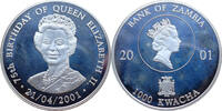 Sambia 1000 Kwacha 75. Geburtstag von Königin Elizabeth II. 21.04.2001 -