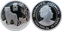 Australien 50 Cents Lunar III. Tiger - 1/2 Oz Silber -
