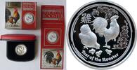Australien 1 Dollar Lunar II - Jahr des Hahnes - Year of the Rooster - 1 Oz Silber -