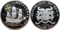 Benin 1000 Francs CFA Geschichte der Seefahrt - Mayflower 1620 - Kompass - farbig -