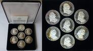 Vatikan 7 Silbermedaillen Papst Johannes Paul II. in Deutschland 1980 - -