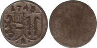 SALZBURG Pfennig Andreas Jakob von Dietrichstein 1747-1753 -