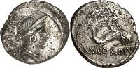 RÖMISCHE REPUBLIK : Silbermünzen Denar Mnaeus Cordius Rufus 46 v. Chr.. -