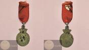 Koninkrijk der Nederlanden Historiepenning 1874 Draagpenning 25-Jarig Regeringsjubileum Koning Willem III XF, vlekjes