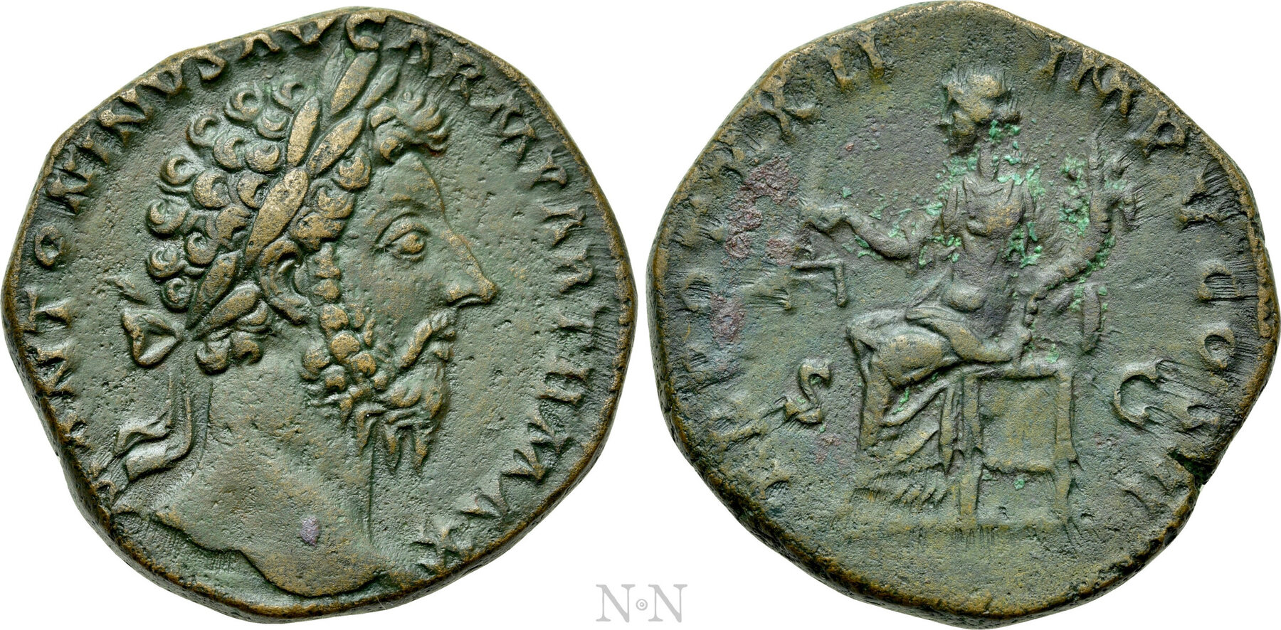 Römisches Kaiserreich Sesterz MARCUS AURELIUS (161-180). Sestertius. Rome.  VF+ | MA-Shops