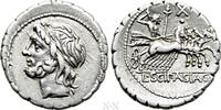 Römische Republik Denar L. SCIPIO ASIAGENUS. Serrate Denarius (106 BC). Rome. -