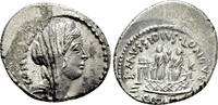 Römische Republik Denar L. MUSSIDIUS LONGUS. Denarius (42 BC). Rome. -