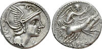 Römische Republik Denar L. FLAMINIUS CHILO. Denarius (109-108 BC). Rome. -