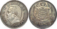 MONACO 5 Francs Louis II - SILVER Pattern / Essai monétaire by Louis Maubert -