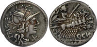 ROMAN REPUBLIC AR Denarius Curiatia - C. Curiatius f. Trigeminus - Rome mint -