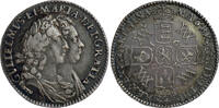 ENGLAND Sixpence Houses of Stuart and Orange - William & Mary -