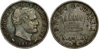 KINGDOM OF ITALY 5 Soldi (25 Centisimi) Napoleon I -
