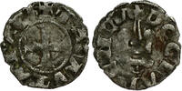 CRUSADER STATES BI Denier tournois Principality of Achaea - Mahaut (Matilda) of Hainaut, sole reign -