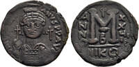 BYZANTINE EMPIRE &AElig; Follis of 40 Nummi RY 28 (554-555 AD) Justinianus I ss+ 115,00 EUR  Excl. 11,00 EUR Verzending