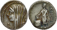 ROMAN REPUBLIC (IMPERATORIAL) AR Denarius L. Cassius Longinus -