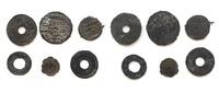 Demak Sultatante, Palembang Sultan Mahmud Lot of 6 Tin Pitis, -