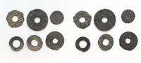 Demak Sultatante, Palembang Sultan Mahmud Lot of 6 Tin Pitis, -