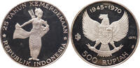 Indonesia - 500 Rupiah 1970. 25th Anniversary of Independence, Wayang da... 380,00 EUR  Excl. 8,95 EUR Verzending