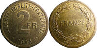 France, Gvt provisoire 2 Francs 1944 Philadelphie vz+ 120,00 EUR  Excl. 5,95 EUR Verzending