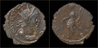 Roman antoninianus Victorinus billon antoninianus Providentia standing left -