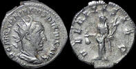 Roman antoninianus Trajan Decius AR antoninianus Uberitas standing left -
