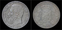 Belgium 5 frank Belgium Leopold II 5 frank 1873 -