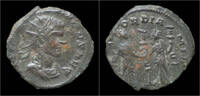 Roman antoninianus Aurelian billon antoninianus two Concordiae standing facing -