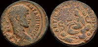 Seleucis and Pieria AE31 Seleucis and Pieria Antioch Elagabalus AE31 Tyche seated left -