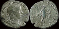 Roman sestertius Gordian III AE sestertius emperor standing right -