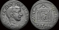 Thrace tetrassarion Thrace Hadrianopolis Gordian III AE tetrassarion tetrastyle temple -