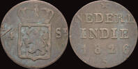 Nederlands India 1/4 stuiver Nederlands India 1/4 stuiver 1826 -