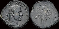 Roman sestertius Philip I AE sestertius Felicitas standing left -