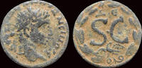 Seleucis and Pieria AE19 Antioch Seleucis and Pieria Elagabalus AE19 S-C in laurel wreath -