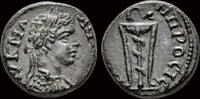 Moesia Inferior AE assarion Moesia Inferior Nicopolis ad Istrum Caracalla AE assarion tripod with serpent -