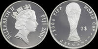 2 dollar 2004 Fiji Fiji Islands 2 dollar 2004 World Cup football 2006 in Germany proof in plastic capsule