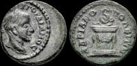 Thrace AE17 Thrace Hadrianopolis Gordian III AE17 serpent on altar -