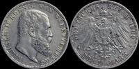 Germany 3 mark Germany Württemberg Wilhelm II 3 mark 1909F -