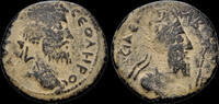 Mesopotamia AE21 Mesopotamia Edessa Septimius Severus , with Abgar VIII AE21 -