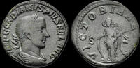Roman sestertius Gordian III AE sestertius Victory standing front -