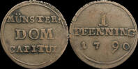 Munster 1 pfennig Germany Münster, Domkapitel 1 pfennig 1790 -