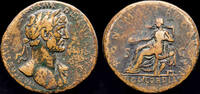 Roman orichalcum sestertius Hadrian orichalcum sestertius Concordia seated left -