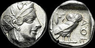 Attica tetradrachm Attica, Athens AR tetradrachm owl standing right -