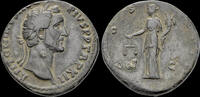 Roman sestertius Antoninus Pius AE sestertius Aequitas standing left -