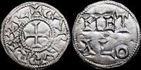 France denier France Carolingians Poitou Charles the Simple AR denier Melle mint -