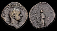 Roman sestertius Trajan Decius AE sestertius Dacia standing left -