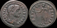 Roman follis Maximinus II, as Caesar AE follis Genius standing left -