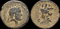 Seleucis and Pieria AE25 Seleucis and Pieria Laodicea ad Mare Antoninus Pius AE25 bust of Tyche left -