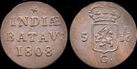 Netherlands East Indies 1/2 duit Netherlands East Indies Batavia 1/2 duit 1808 -